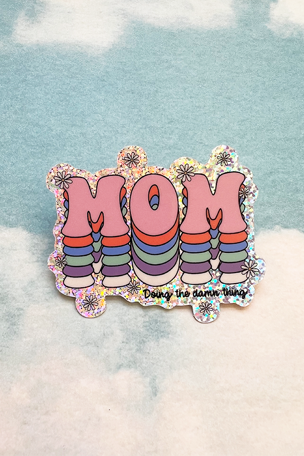 Mom Glitter Sticker