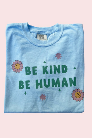 Be Kind tee - Chambray (blue)