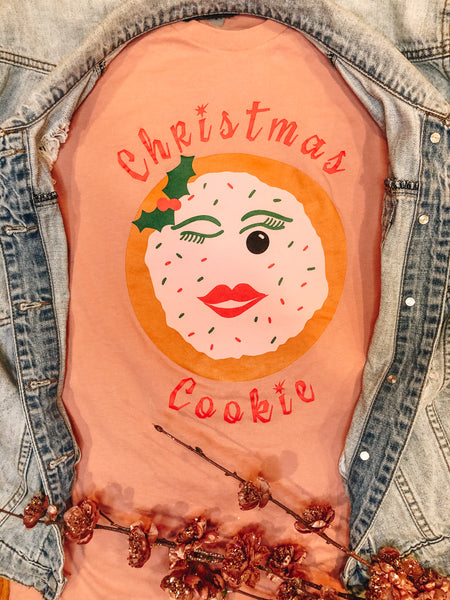 Christmas Cookie tee - Pink