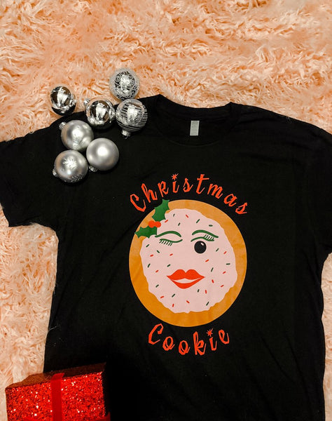 Christmas Cookie tee - Black