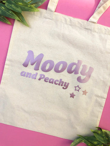 Moody & Peachy Tote Bag