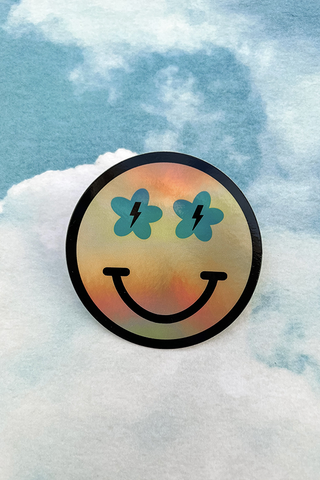 Holographic Smiley sticker
