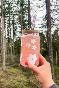 White Daisy 16 oz Cup