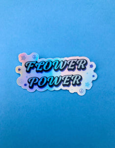 Flower Power Holographic Sticker