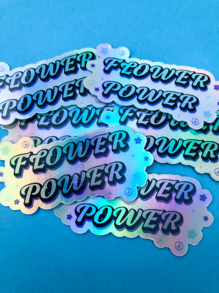 Flower Power Holographic Sticker