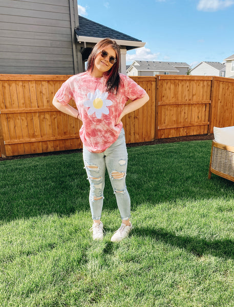 Daisy Pink Tie Dye Tee
